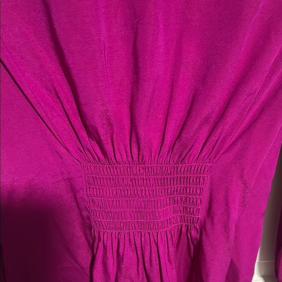 Diane Von Furstenberg Fuchsia Silk Blouse - Picture 7 of 7